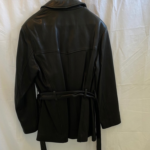 Women's Vintage 100% Lamb Leather Coat | Adler Collection | Black | Size: Small - Picture 5 of 10